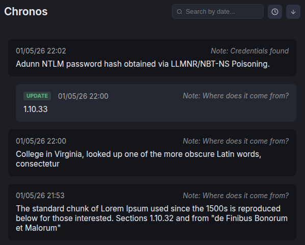 Nexus Chronos Timeline